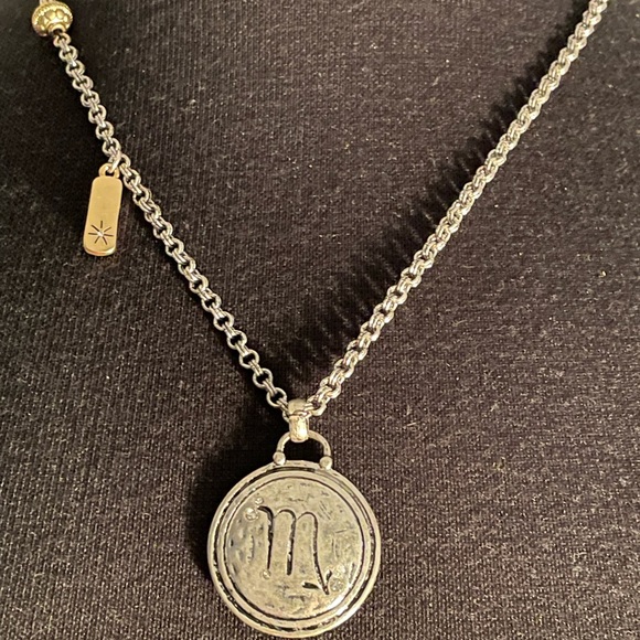 NWT! Chico’s Scorpio Adjustable and reversible silver pendant necklace - Picture 4 of 5